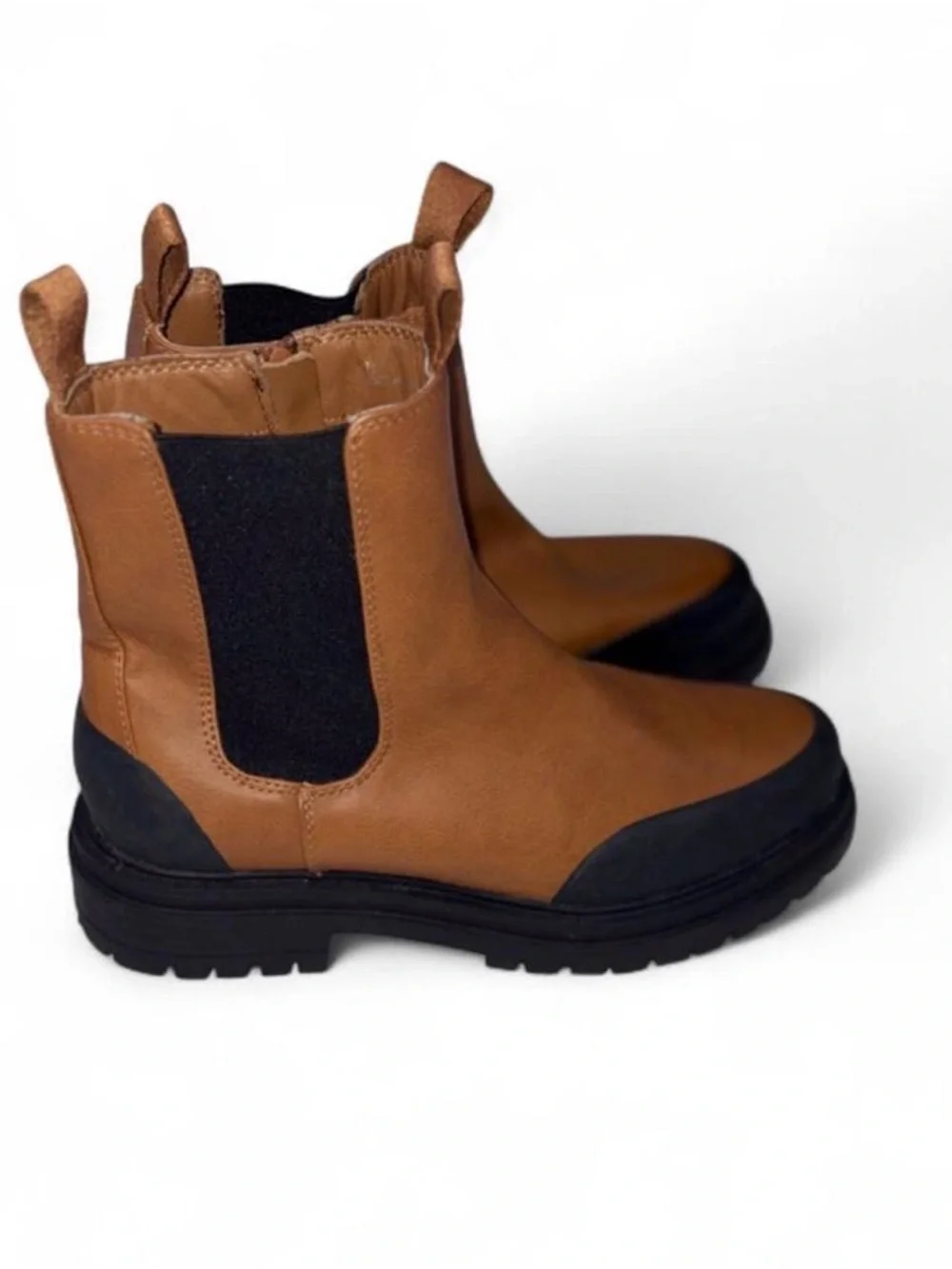 Men's American Eagle Chelsea Work Boots in Tan with Black Trim size 7.5